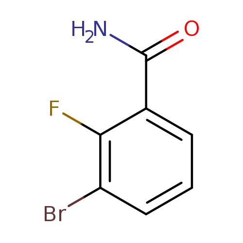 NC(=O)c1cccc(c1F)Br