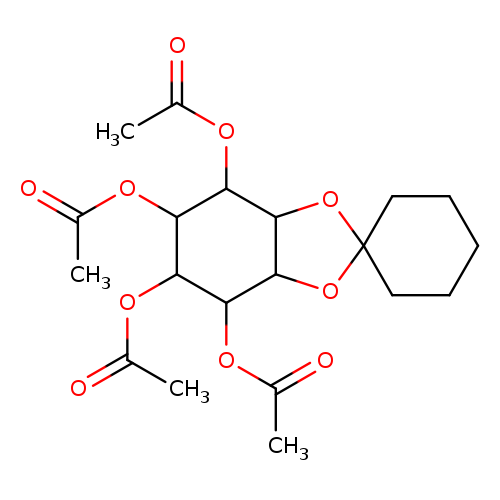 CC(=O)OC1C2OC3(OC2C(C(C1OC(=O)C)OC(=O)C)OC(=O)C)CCCCC3