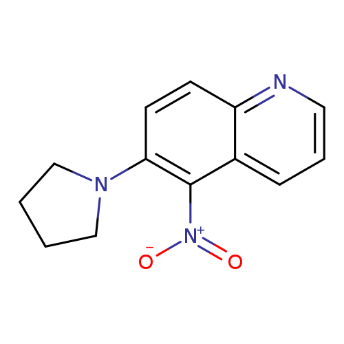 [O-][N+](=O)c1c(ccc2c1cccn2)N1CCCC1