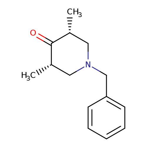 C[C@@H]1CN(C[C@@H](C1=O)C)Cc1ccccc1