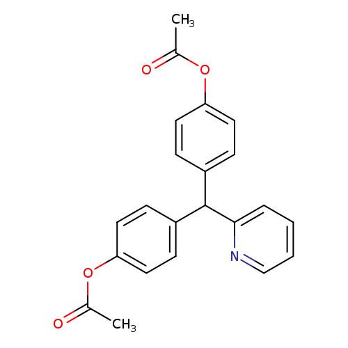 CC(=O)Oc1ccc(cc1)C(c1ccccn1)c1ccc(cc1)OC(=O)C
