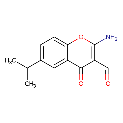 O=Cc1c(N)oc2c(c1=O)cc(cc2)C(C)C