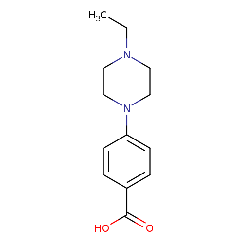 CCN1CCN(CC1)c1ccc(cc1)C(=O)O