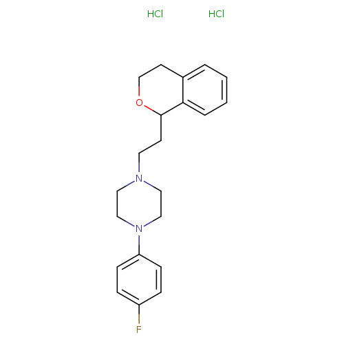 Fc1ccc(cc1)N1CCN(CC1)CCC1OCCc2c1cccc2.Cl.Cl