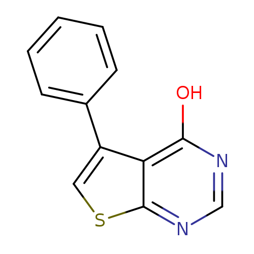 Oc1ncnc2c1c(cs2)c1ccccc1
