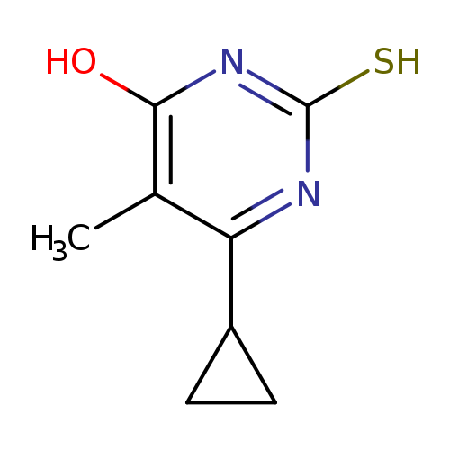 Sc1nc(C2CC2)c(c(n1)O)C