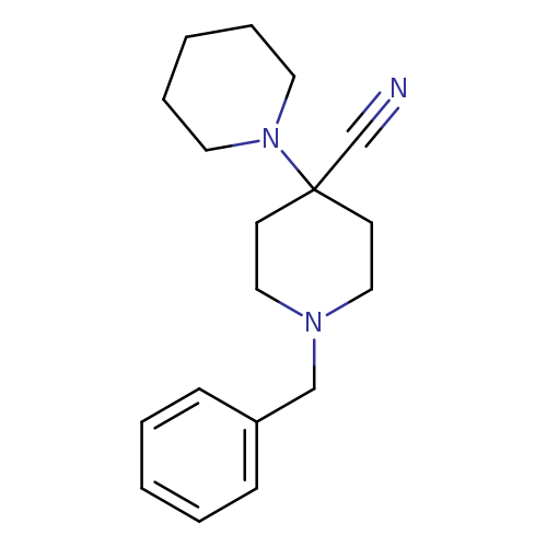 N#CC1(CCN(CC1)Cc1ccccc1)N1CCCCC1