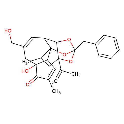 OCC1=CC2C3OC4(OC2(C2C(C1)(O)C(=O)C(=C2)C)C(CC3(O4)C(=C)C)C)Cc1ccccc1