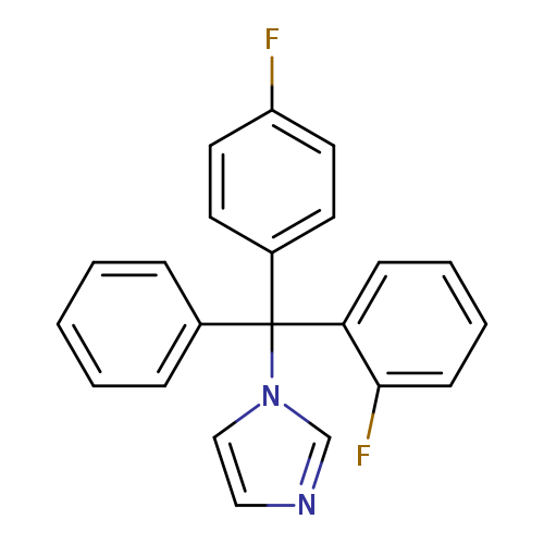 Fc1ccc(cc1)C(c1ccccc1F)(n1cncc1)c1ccccc1