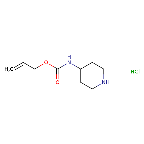 C=CCOC(=O)NC1CCNCC1.Cl