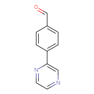 O=Cc1ccc(cc1)c1nccnc1