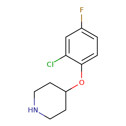 Fc1ccc(c(c1)Cl)OC1CCNCC1