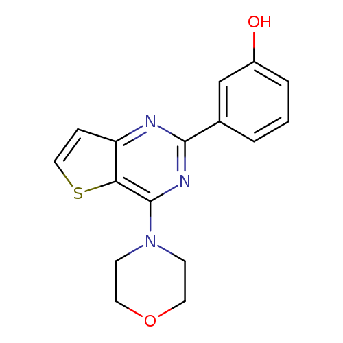 Oc1cccc(c1)c1nc(N2CCOCC2)c2c(n1)ccs2