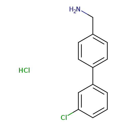 NCc1ccc(cc1)c1cccc(c1)Cl.Cl