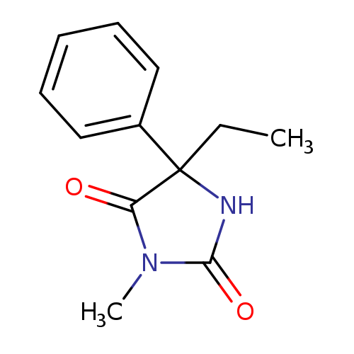 CCC1(NC(=O)N(C1=O)C)c1ccccc1