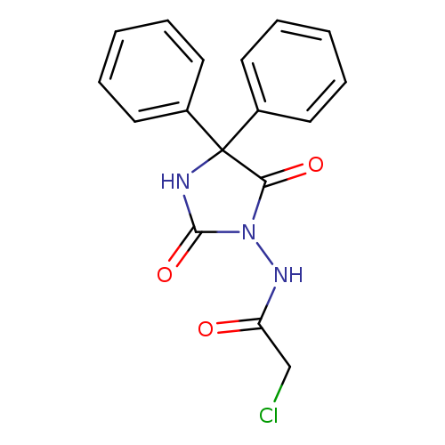 ClCC(=O)NN1C(=O)NC(C1=O)(c1ccccc1)c1ccccc1