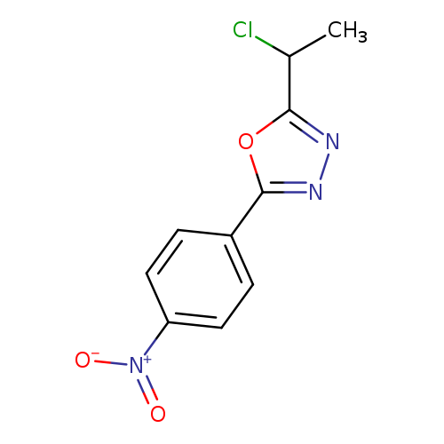 CC(c1nnc(o1)c1ccc(cc1)[N+](=O)[O-])Cl