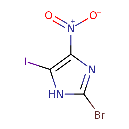 [O-][N+](=O)c1nc([nH]c1I)Br