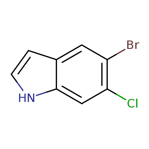 Brc1cc2cc[nH]c2cc1Cl