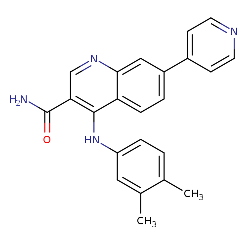 NC(=O)c1cnc2c(c1Nc1ccc(c(c1)C)C)ccc(c2)c1ccncc1