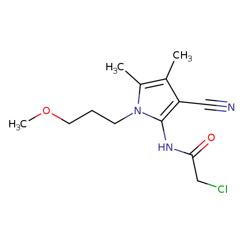 COCCCn1c(C)c(c(c1NC(=O)CCl)C#N)C