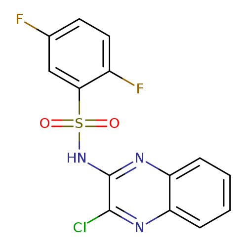 Fc1ccc(c(c1)S(=O)(=O)Nc1nc2ccccc2nc1Cl)F