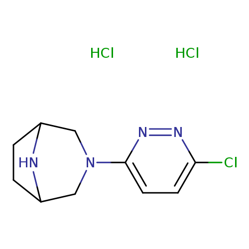 Clc1ccc(nn1)N1CC2CCC(C1)N2.Cl.Cl