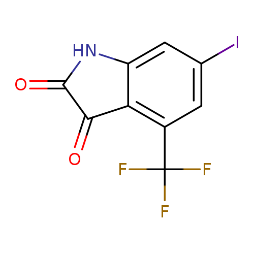 Ic1cc2NC(=O)C(=O)c2c(c1)C(F)(F)F