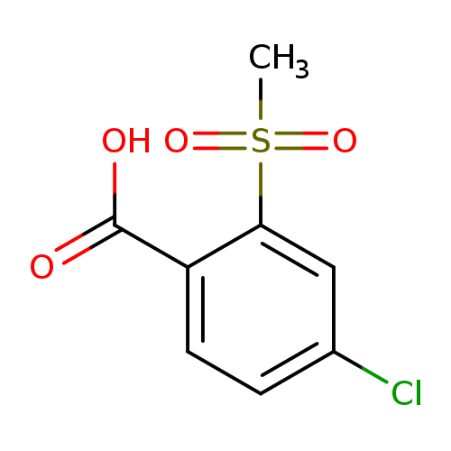 Clc1ccc(c(c1)S(=O)(=O)C)C(=O)O