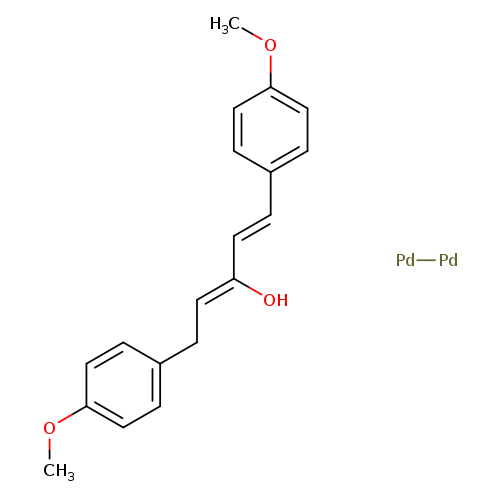 COc1ccc(cc1)C/C=C(/C=C/c1ccc(cc1)OC)\O.[Pd][Pd]