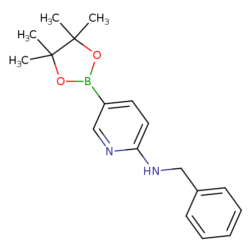 CC1(C)OB(OC1(C)C)c1ccc(nc1)NCc1ccccc1