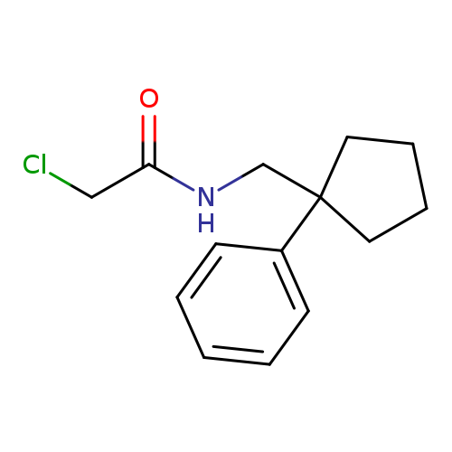 ClCC(=O)NCC1(CCCC1)c1ccccc1
