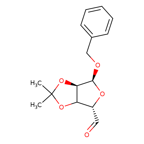 O=C[C@H]1O[C@@H]([C@H]2C1OC(O2)(C)C)OCc1ccccc1