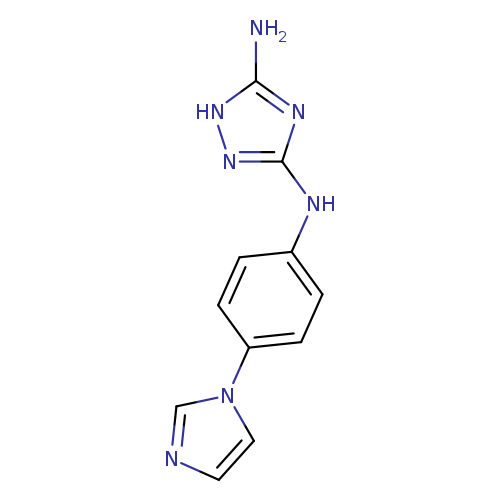 Nc1[nH]nc(n1)Nc1ccc(cc1)n1cncc1