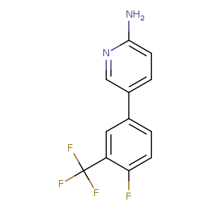 Nc1ccc(cn1)c1ccc(c(c1)C(F)(F)F)F