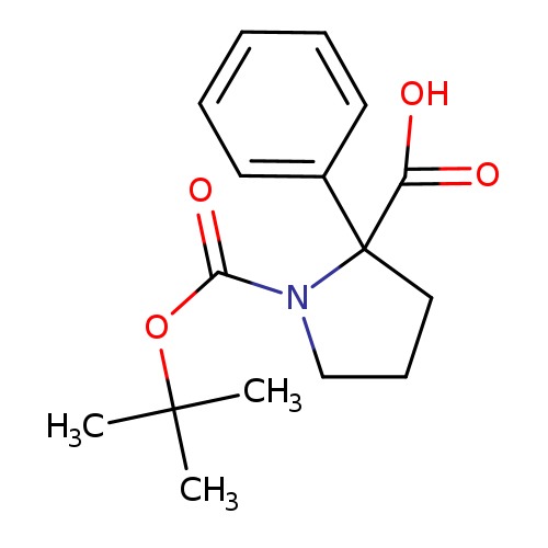 O=C(N1CCCC1(C(=O)O)c1ccccc1)OC(C)(C)C