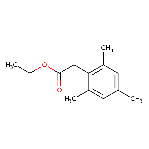 CCOC(=O)Cc1c(C)cc(cc1C)C