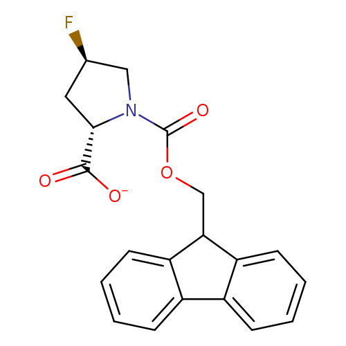 F[C@H]1CN([C@@H](C1)C(=O)[O-])C(=O)OCC1c2ccccc2c2c1cccc2