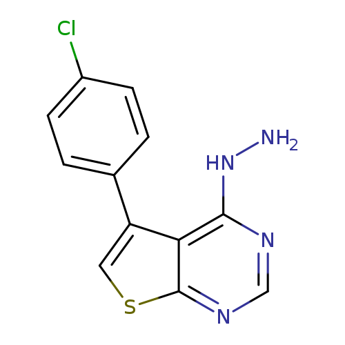 NNc1ncnc2c1c(cs2)c1ccc(cc1)Cl