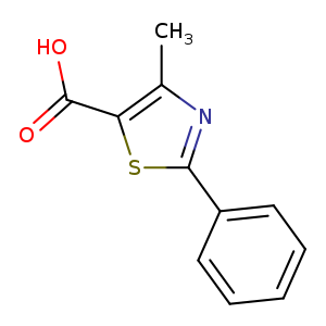 OC(=O)c1sc(nc1C)c1ccccc1
