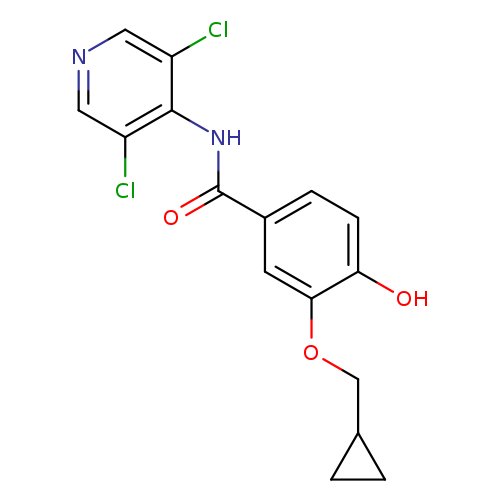 O=C(c1ccc(c(c1)OCC1CC1)O)Nc1c(Cl)cncc1Cl