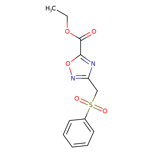 CCOC(=O)c1onc(n1)CS(=O)(=O)c1ccccc1