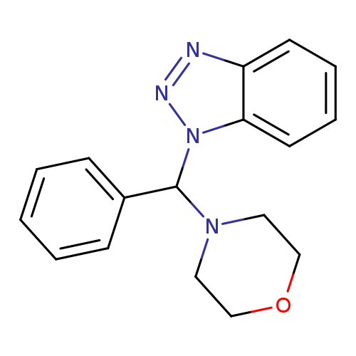 O1CCN(CC1)C(n1nnc2c1cccc2)c1ccccc1