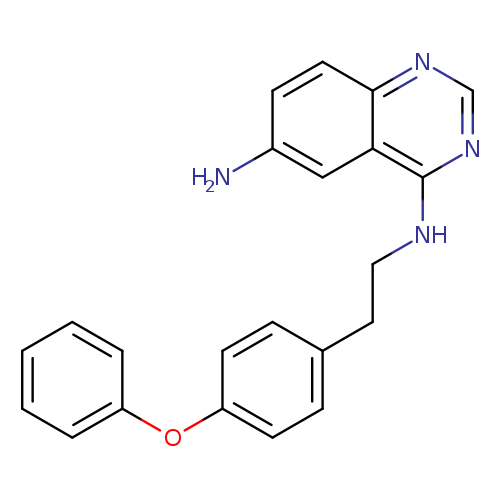 Nc1ccc2c(c1)c(NCCc1ccc(cc1)Oc1ccccc1)ncn2