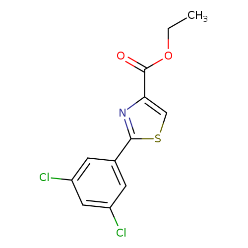 CCOC(=O)c1csc(n1)c1cc(Cl)cc(c1)Cl