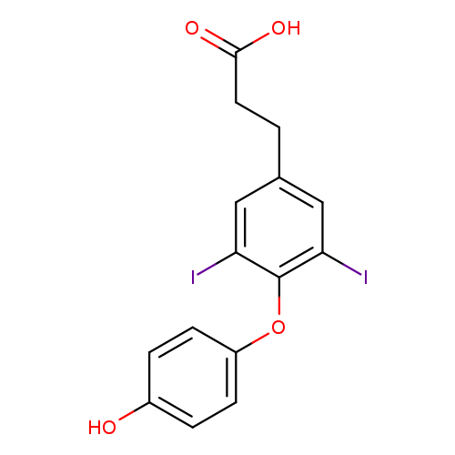 OC(=O)CCc1cc(I)c(c(c1)I)Oc1ccc(cc1)O