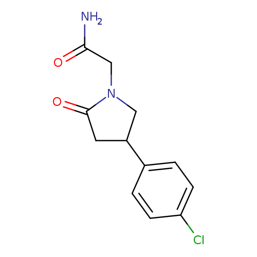 NC(=O)CN1CC(CC1=O)c1ccc(cc1)Cl
