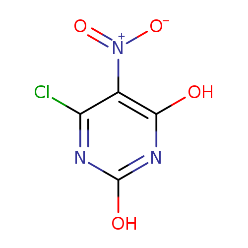 Oc1nc(O)c(c(n1)Cl)[N+](=O)[O-]