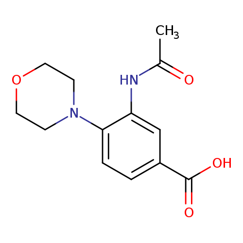CC(=O)Nc1cc(ccc1N1CCOCC1)C(=O)O