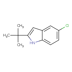 Clc1ccc2c(c1)cc([nH]2)C(C)(C)C